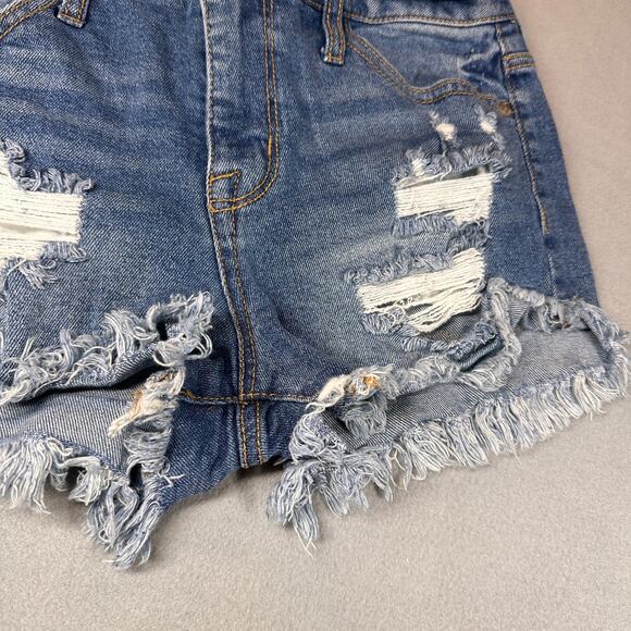 Mossimo Supply Co Jean Shorts Womens 6 High Rise Distressed Frayed Hem Denim - Picture 6 of 11